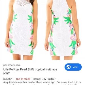 Lilly Pulitzer white dress pearl swift tropical